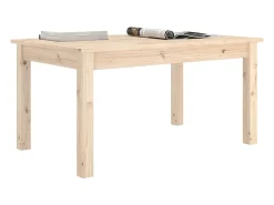 Mesa de centro de madera maciza de pino 80x50x40 cm