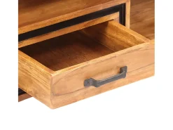 Mesa de centro de madera maciza de acacia 100x45x33 cm