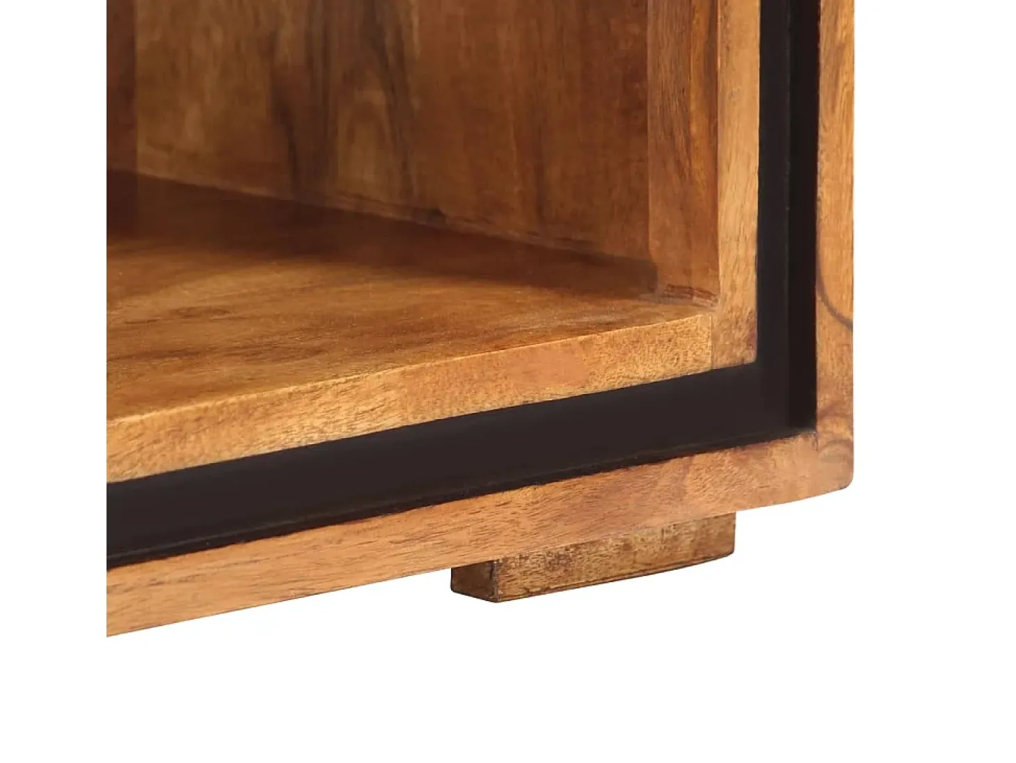 Mesa de centro de madera maciza de acacia 100x45x33 cm