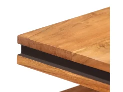 Mesa de centro de madera maciza de acacia 100x45x33 cm