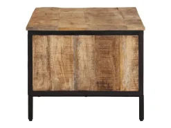 Mesa de centro de madera maciza de mango rugosa 80x50x40 cm