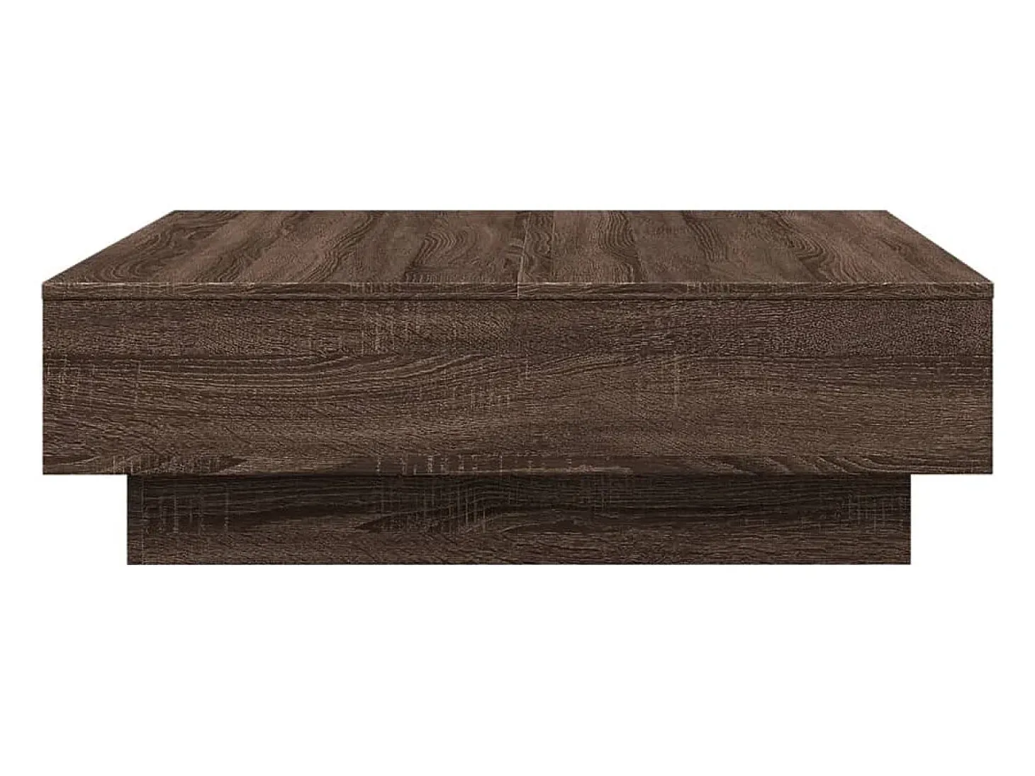 Mesa de centro de madera de ingeniería marrón roble 90x90x28 cm