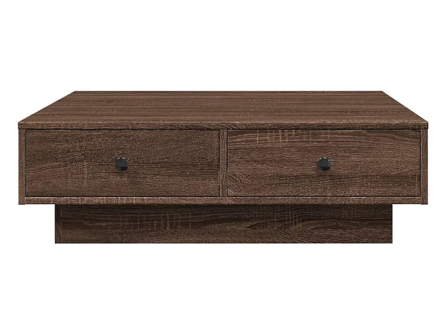 Mesa de centro de madera de ingeniería marrón roble 90x90x28 cm