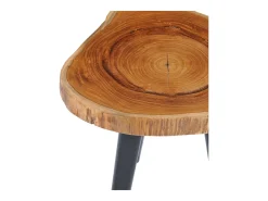 Mesa de centro de madera de teca maciza 40x45 cm