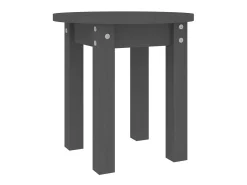 Mesa de centro de madera maciza de pino gris Ø35x35 cm ES92099