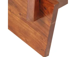 Mesa de centro de madera maciza de acacia 66 cm