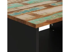 Mesa de centro de madera maciza reciclada 60x50x40 cm