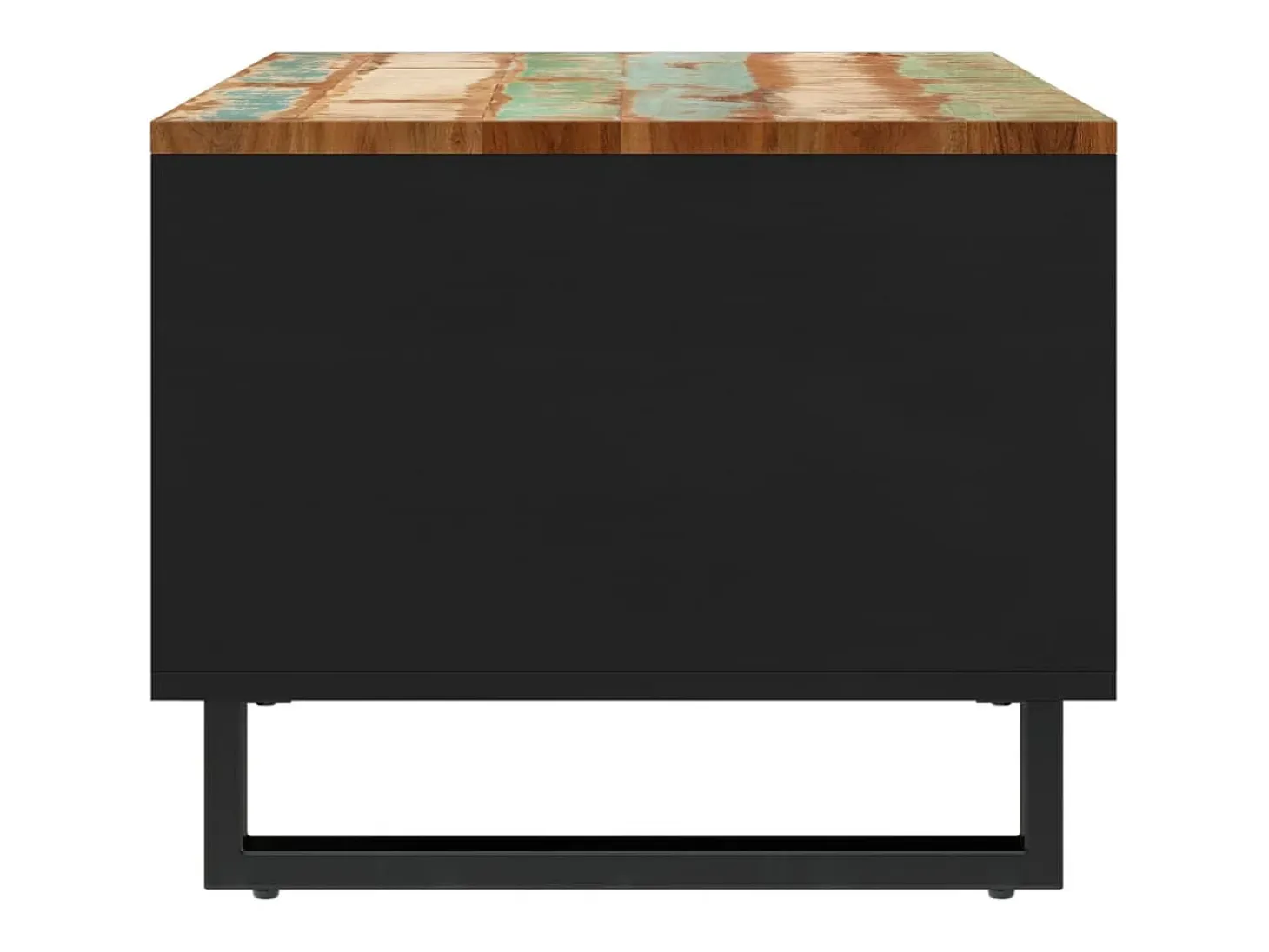 Mesa de centro de madera maciza reciclada 60x50x40 cm