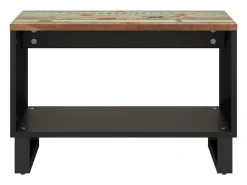 Mesa de centro de madera maciza reciclada 60x50x40 cm