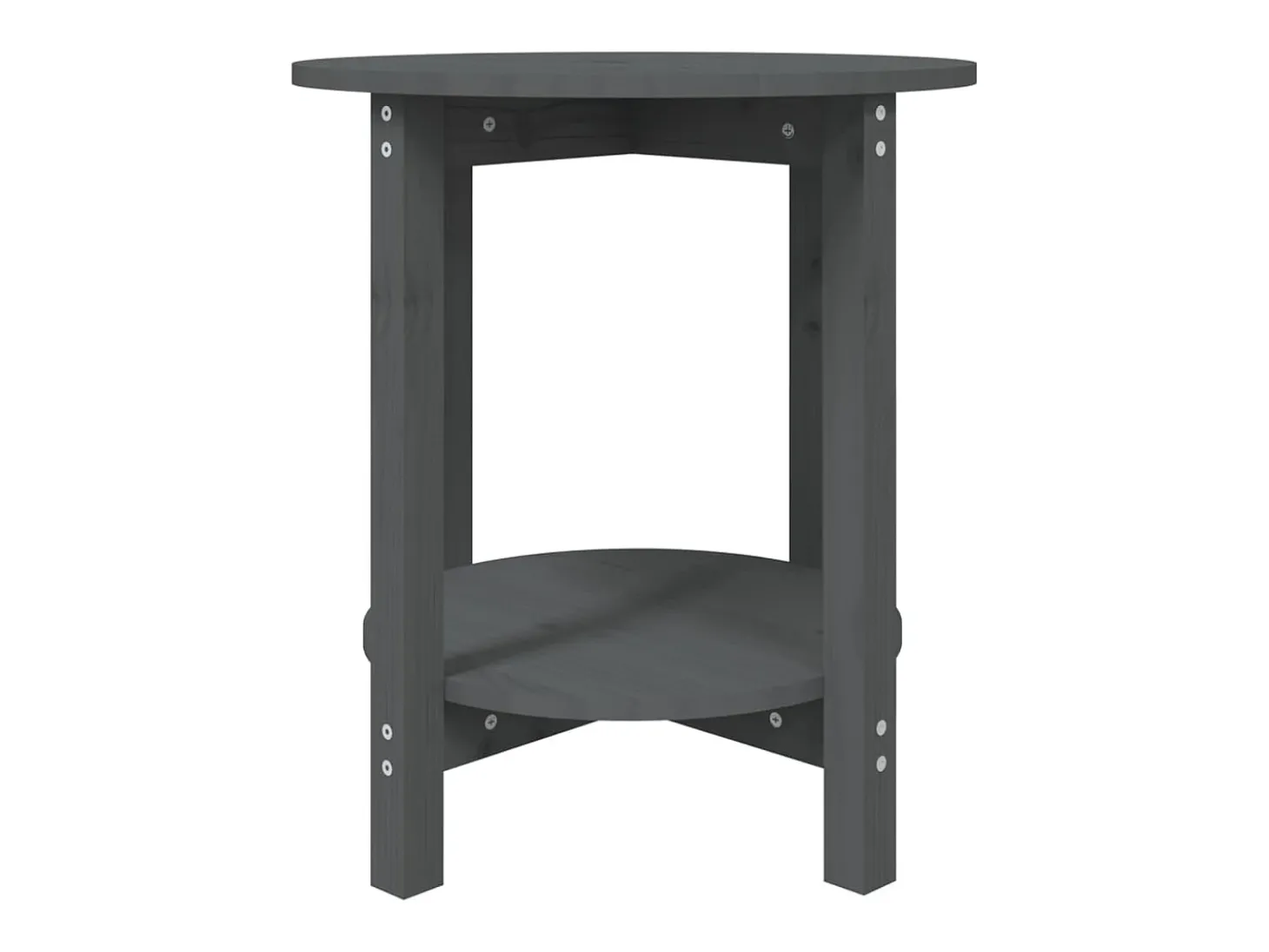 Mesa de centro de madera maciza de pino gris Ø55x60 cm
