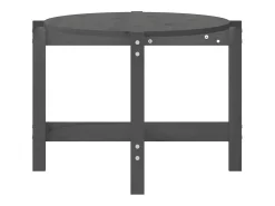 Mesa de centro de madera maciza de pino gris 118x63x45 cm