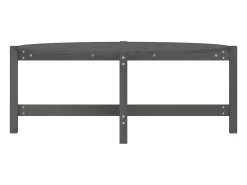 Mesa de centro de madera maciza de pino gris 118x63x45 cm