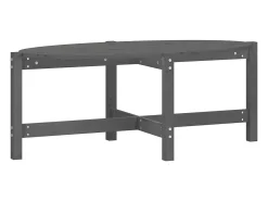 Mesa de centro de madera maciza de pino gris 118x63x45 cm