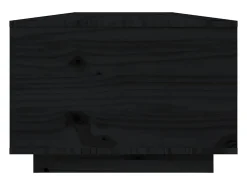 Mesa de centro de madera maciza de pino negro 80x50x35,5 cm