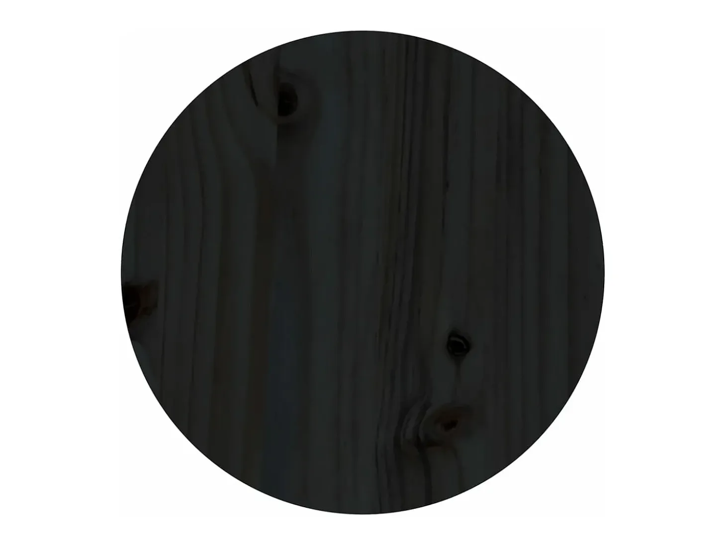 Mesa de centro de madera maciza de pino negro Ø35x35 cm