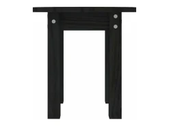 Mesa de centro de madera maciza de pino negro Ø35x35 cm