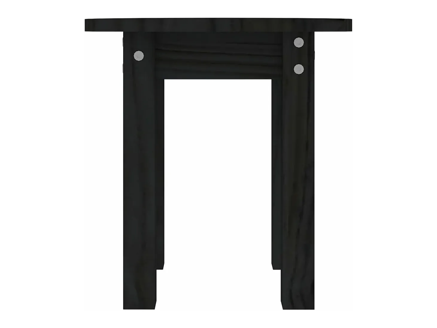 Mesa de centro de madera maciza de pino negro Ø35x35 cm