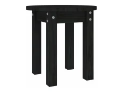 Mesa de centro de madera maciza de pino negro Ø35x35 cm