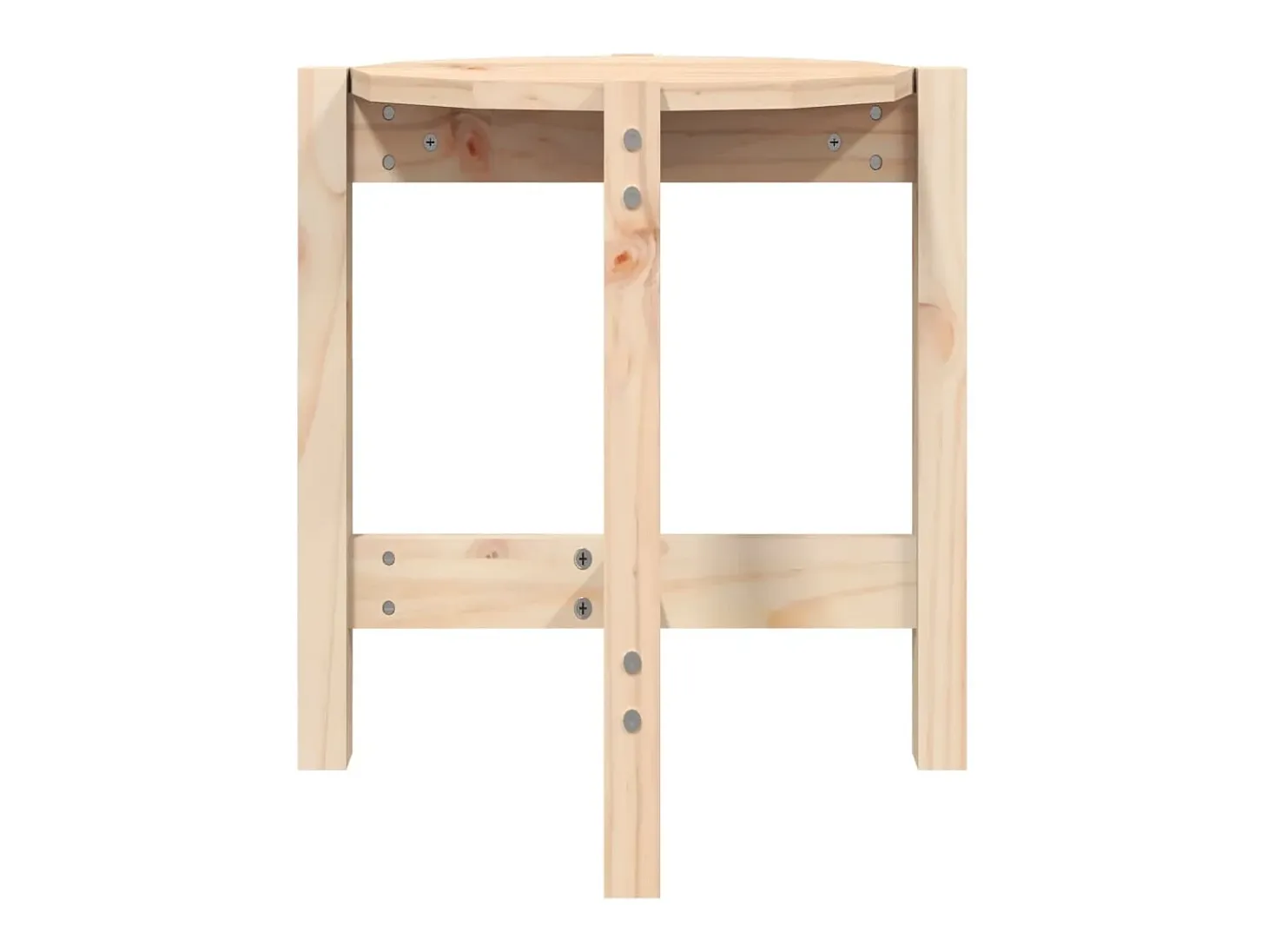 Mesa de centro de madera de pino maciza Ø 42,5x45 cm ES91017