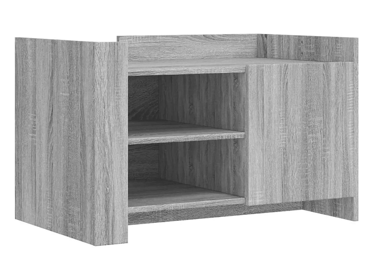 Mesa de centro de madera de ingeniería gris Sonoma 80x50x50 cm