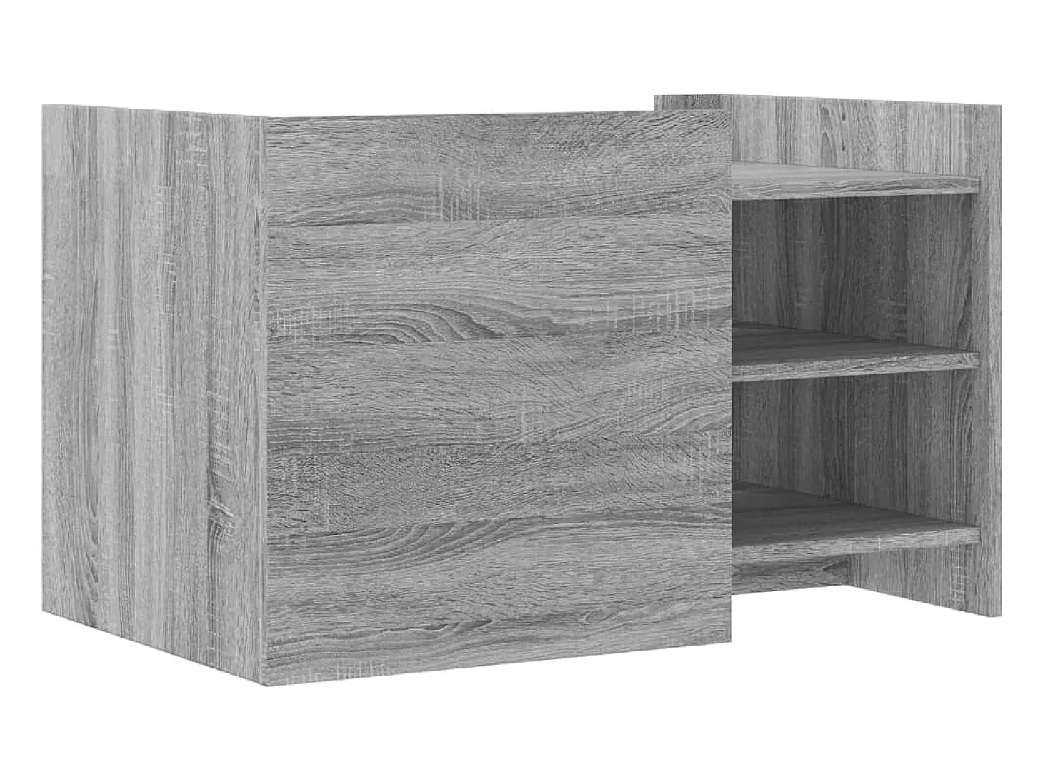 Mesa de centro de madera de ingeniería gris Sonoma 80x50x50 cm