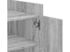 Mesa de centro de madera de ingeniería gris Sonoma 80x50x50 cm