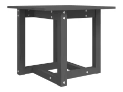 Mesa de centro de madera maciza de pino gris 50x50x45 cm