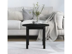 Mesa de centro de madera maciza de pino negro Ø 55x45 cm
