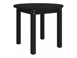 Mesa de centro de madera maciza de pino negro Ø 55x45 cm