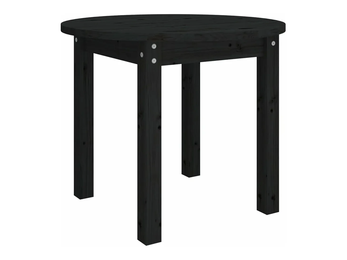 Mesa de centro de madera maciza de pino negro Ø 55x45 cm
