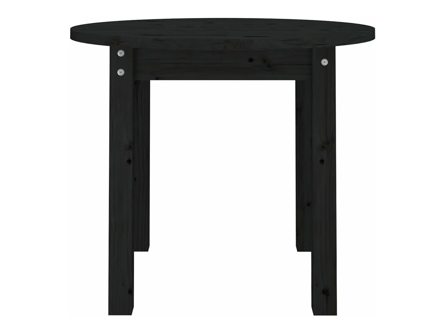 Mesa de centro de madera maciza de pino negro Ø 55x45 cm