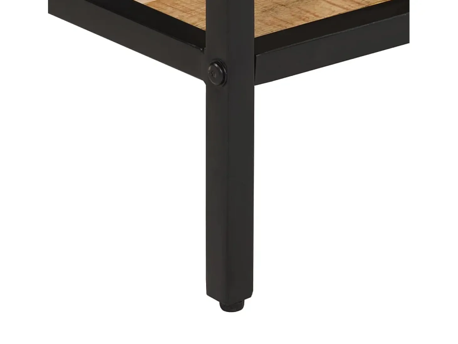 Mesa de centro de madera maciza de mango rugosa 55x55x45 cm