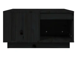 Mesa de centro de madera maciza de pino negro 60x61x32,5 cm