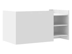 Mesa de centro de madera de ingeniería blanca 100x50x50 cm
