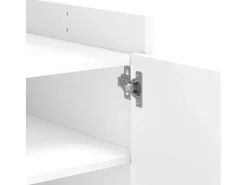 Mesa de centro de madera de ingeniería blanca 100x50x50 cm