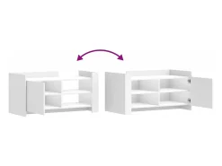 Mesa de centro de madera de ingeniería blanca 100x50x50 cm
