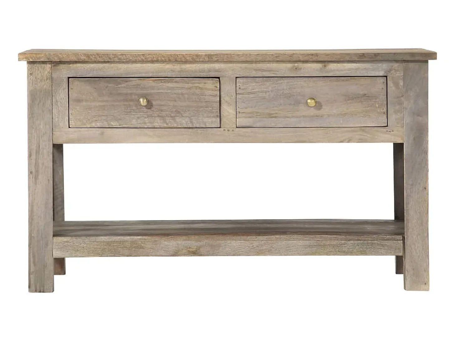 Mesa de centro de madera maciza de mango 82x52x47 cm