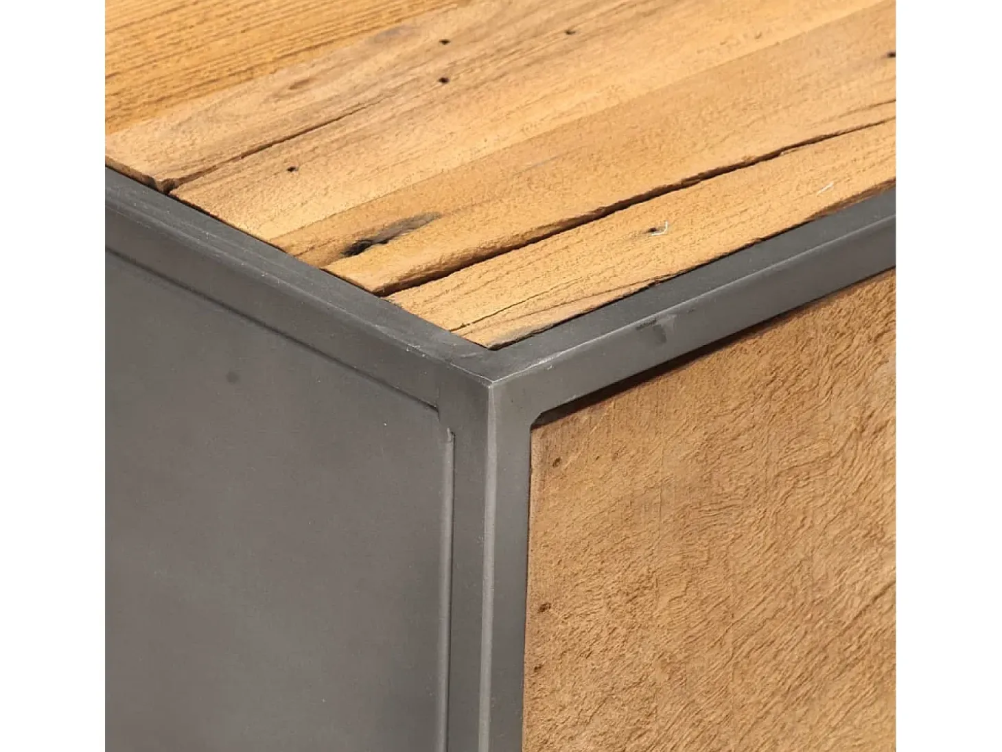 Mesa de centro de madera maciza reciclada 90x50x35 cm
