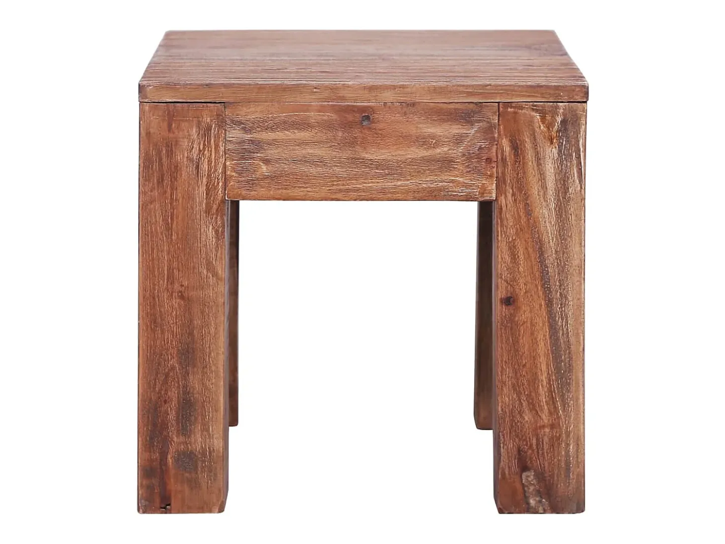 Mesa de centro de madera maciza reciclada 30x30x30 cm