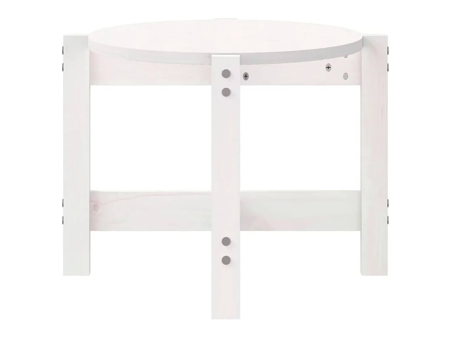 Mesa de centro de madera maciza de pino blanco 87x48x35 cm