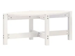 Mesa de centro de madera maciza de pino blanco 87x48x35 cm