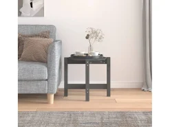 Mesa de centro de madera maciza de pino gris Ø52,5x45 cm