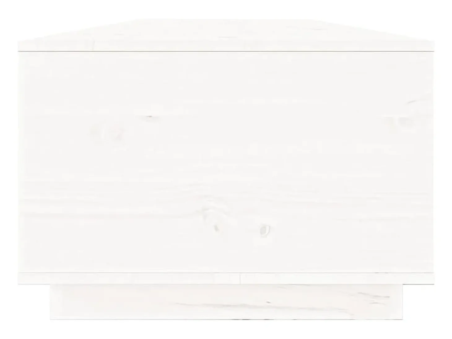 Mesa de centro de madera maciza de pino blanco 100x50x35 cm