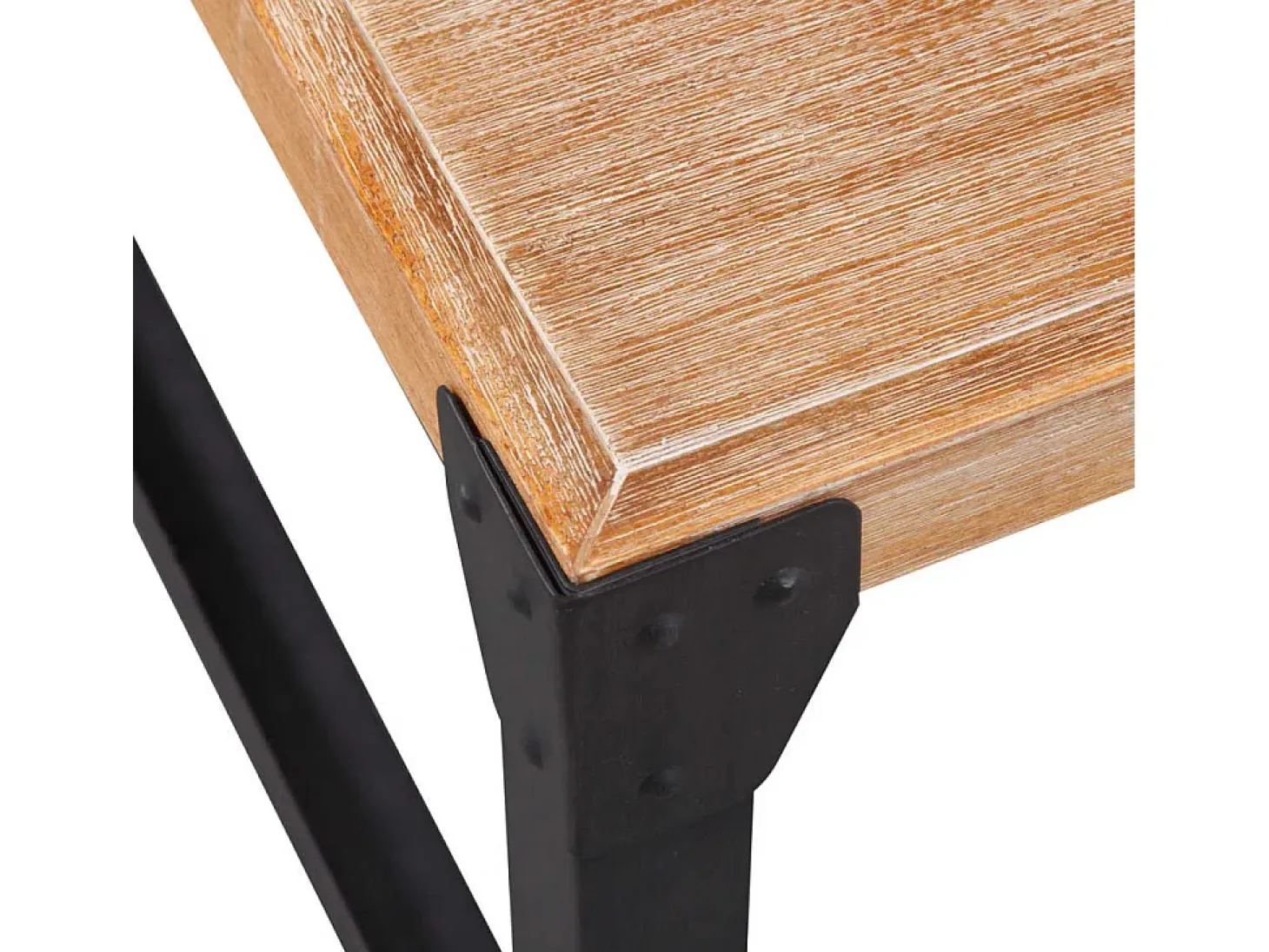 Mesa de centro de madera maciza reciclada 100x60x45 cm