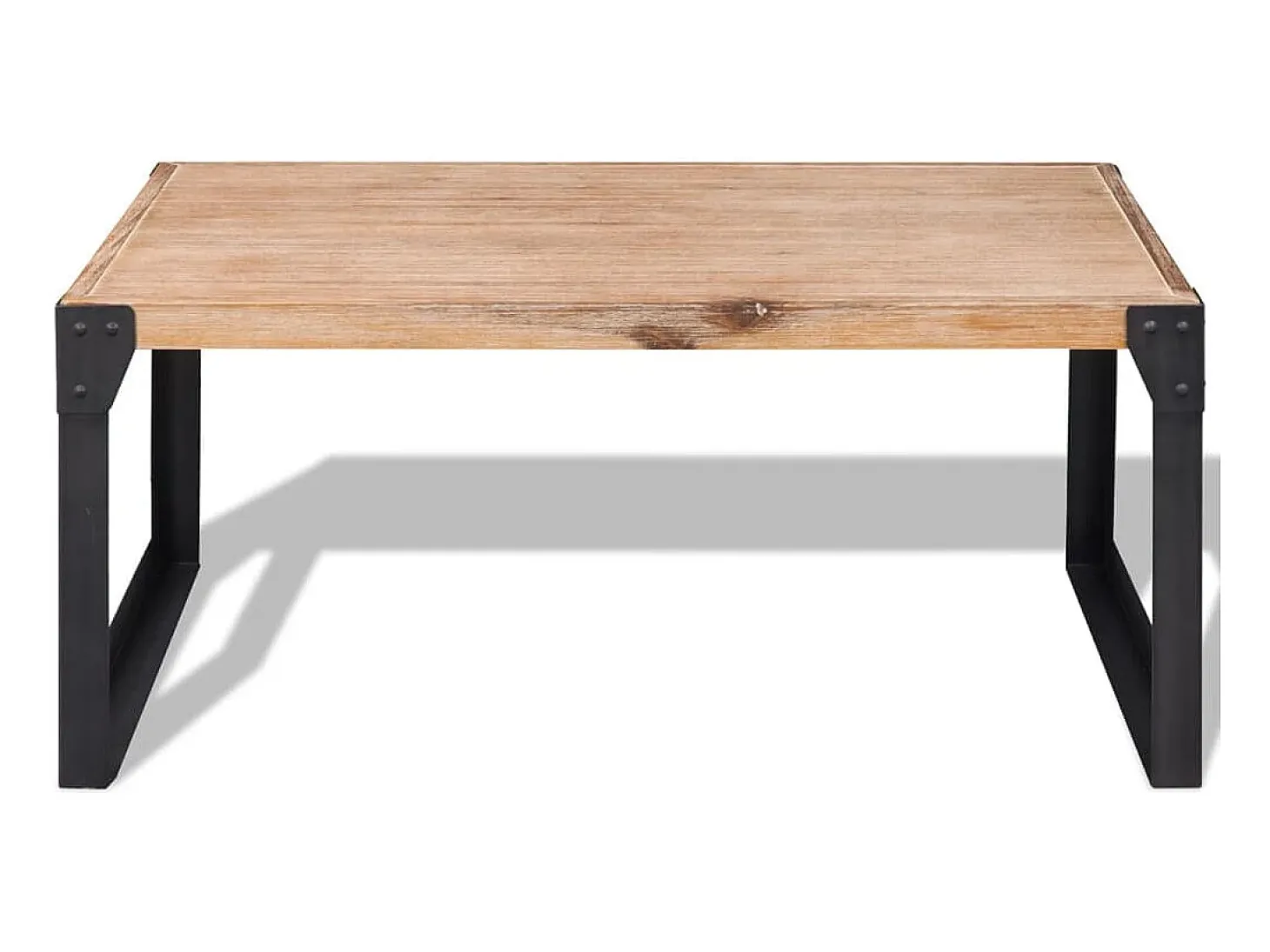 Mesa de centro de madera maciza reciclada 100x60x45 cm