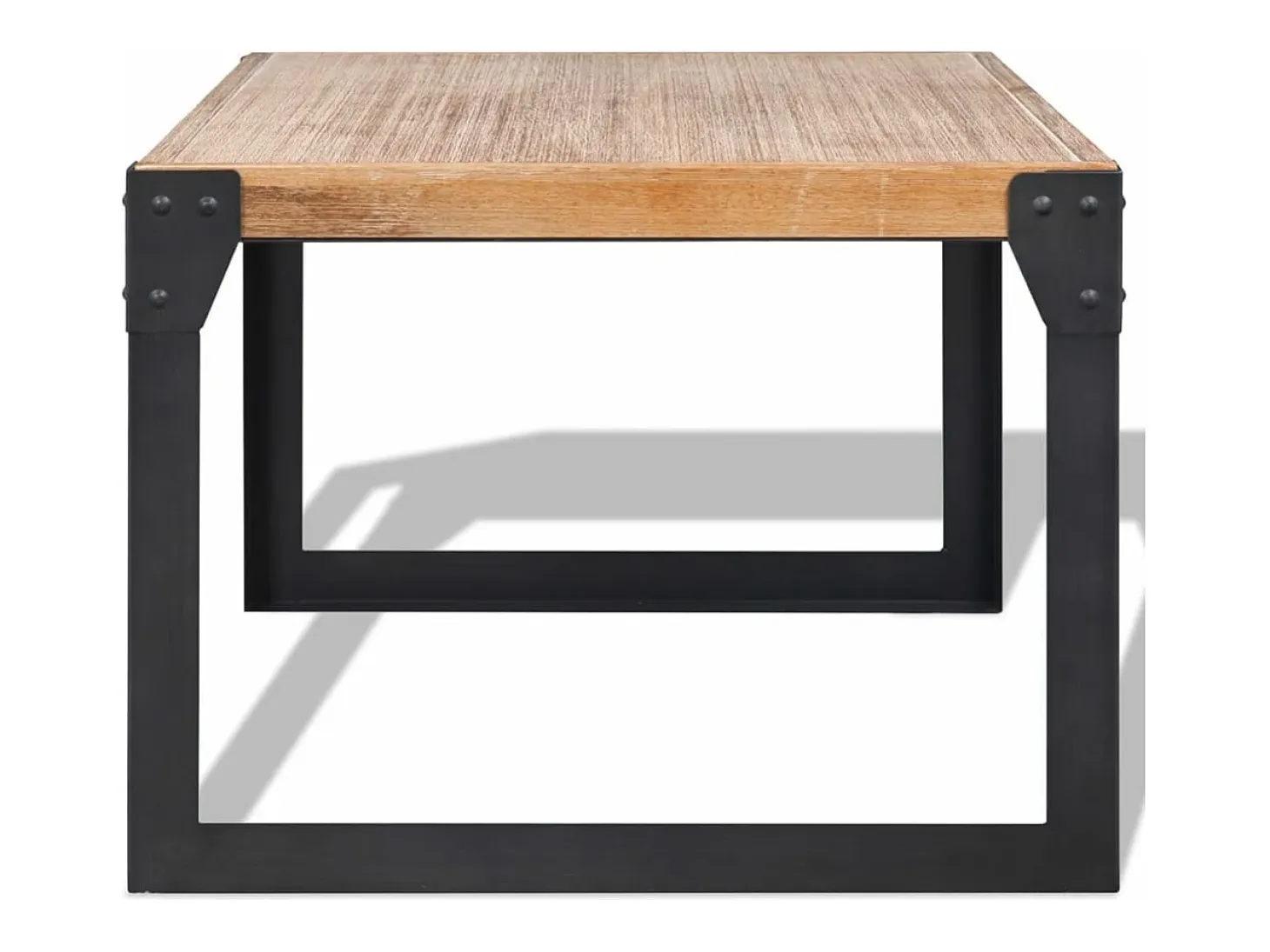 Mesa de centro de madera maciza reciclada 100x60x45 cm