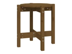 Mesa de centro de madera maciza de pino marrón miel Ø42,5x45 cm