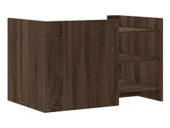 Mesa de centro de madera de ingeniería marrón roble 80x50x50 cm