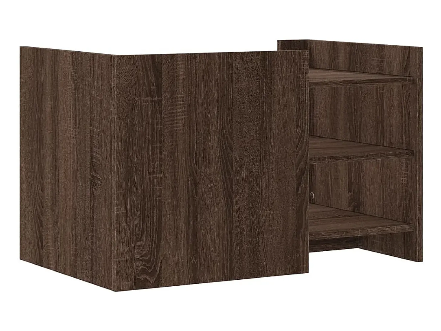 Mesa de centro de madera de ingeniería marrón roble 80x50x50 cm