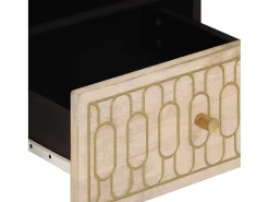 Mesa de centro de madera maciza mango 80x54x40 cm